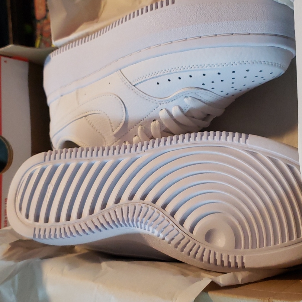 Nike Women Court Vision All White Sneakers - Picture 3 of 5